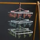 Rotatable Hanging Underwear Hangers Socks Dryer Drying Rack Clothes Clips