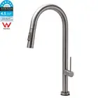 KYLINS Gun Metal Round Pull Out Down 2-Mode Spray Spout Kitchen Sink Tap Mixer