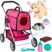 Puppy Doll Stroller - Remote Control Electronic Plush Puppy Dog Toy - Singing...