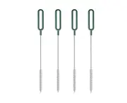 4 Straw Cleaning Brushes for Water Bottles, Boba Straws, Smoothie Cups-Green