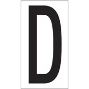 3 1/2" "D" Vinyl Warehouse Letter Labels, Black 50/Case