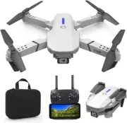 Foldable Mini Drone with 4K Double HD Camera Dual Lens 2.4G WiFi (White)