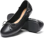 [JustFab] Womens Ballet Flats Shoes Foldable Round Toe Dress Shoes Comfortable Slip On Walking Flats Shoes Comfort Soft
