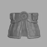 Santa Dwarf Nicholas belt / skirt piece for use with Mythic Legions figures