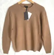 NWT size 2XL Belstaff XXL mens Lanson crewneck sepia sweater NWT virgin wool/cas