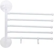 WESIEVYA 1 Set Rotating Towel Hanging Shelf Stainless Steel Bathroom Organizer Rack for Efficient Space Management Stylish Scratch Resistant Design Easy Installation No Drilling Required