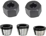 5Pcs/Set 6mm 6.35mm 8mm Collet Chuck Adapter Engraving Trimming Machine Chucks Trimmer Electric Router Bit Collets Chuck