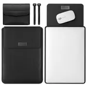 Lightweight Leather Computer Bag 4 In 1 Portable Fits 15.4 / 15.6 16.1 Inches Black Laptop Cases & Bags