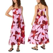Sanctuary Get Away floral tie back maxi dress NWT Retail $139 - Large