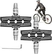 Mountain Bike Brake Pads | Replacement Brake Pads for Bike with Hexagonal Wrench,Low Noise Cycle Accessories for Mountain Biking and Road Commuting