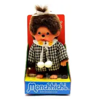 在飛比找PChome24h購物優惠-日本Sekiguchi夢奇奇MONCHHICHI【格紋毛球女