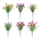 Artificial Violet Flowet Bouquet Pick Fake Plant Greenery Outdoor Eucalyptus