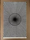 Zonk vintage poster black light psychedelic illusions circle lines geometric 197