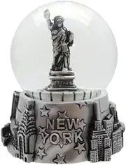 New York City Snow Globe Featuring The Statue of Liberty by PCF 65mm