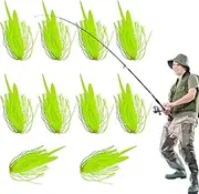 Bass Spinner Baits, Luminous Silicone Jig Skirts Lures Kit - Flexible Fish Equipment for Bass Freshwater Saltwater Outdoor Survival Camping