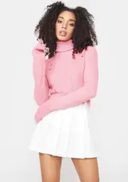 Pretty Beyond Distressed Cropped Sweater