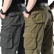 Men's Cargo Pants Hiking Pants Trousers hiking trousers Outdoor Regular Fit Waterproof Windproof Quick Dry Lightweight Pants / Trousers Pocket Army Yellow Army