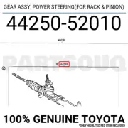 4425052010 Genuine Toyota GEAR ASSY, POWER STEERING(FOR RACK & PINION)