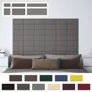 12x Wall Panels Dark Grey Fabric Wall Sticker Home Decor Multi Sizes vidaXL