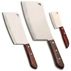 Meat Cleaver Set 8 6 3" Cleavers Knife Chef Kitchen Butcher Bone Stainless Steel