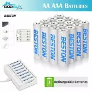 Beston Rechargeable Battery NiMH AA AAA USB Charger 1.2V 3000mAh High Capacity
