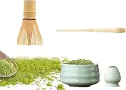 LMSNE Matcha Whisk Set, 4PCS Tea Set, Matcha Tea Set, Home Tea Brewing Tools for Enjoy Tea Culture Lovers (Cyan)