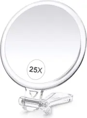 B Beauty Planet 25X Magnifying Mirror, 5-Inch Double-Sided Handheld Mirror