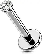 [OUFER Body Piercing] Push in Labret Stud Piercing 6/8/10/12mm Threadless Lip Bars Titanium Helix Tragus Earring Piercing Jewellery 16G Tragus Helix Lip Piercing Bars Women