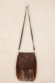 Fringe Sling Leather Bag--BFG-FRINGE