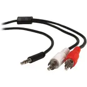 3.5mm Slim-Plug Male to 2 x RCA Male 10 ft.