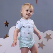 Snuggle Hunny Baby Blue Organic Bloomers
