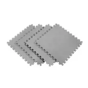 Norsk Interlocking Gym Floor Tiles 24"x24" Gray EVA Foam Shock Absorbent 24-Pack