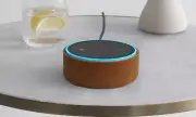 Amazon Echo Dot Case 2nd Gen ( Indigo Fabric case & brown faux leather case)
