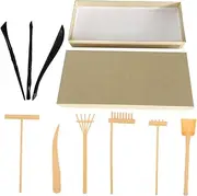 KICHOUSE 1 Set Sand Rake Tool Sand Table Rakes Sandbox Rake Table Mini Rakes Small Mini Rake Mini Rake for Gardening Sand Table Decoration Mini Rake for Sandbox Garden Tiny Rake Plastic