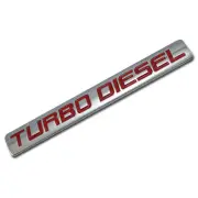 CHROME/RED METAL TURBO DIESEL ENGINE RACE MOTOR SWAP BADGE FOR TRUNK HOOD DOOR (for: Isuzu)