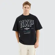 [Nena and Pasadena] Captain Loopback Street Tee Anthracite Black