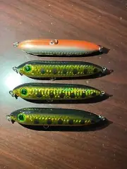 New Gold OrangeBelly Demon Dragon Style Lure Inline Float rattles 4 pack Catfish