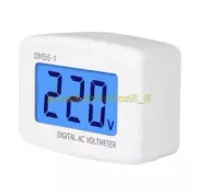 DM55-1 EU US 110V 220V LCD Digital Voltmeter Socket Voltage Tester Wall Mounted