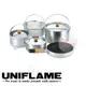 660256 日本 UNIFLAME FAN5 DUO 2-3人不鏽鋼鍋具組 日本製 餐碗盤 露營 野炊 廚具