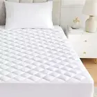 Queen Quilted Fitted Mattress Pad Breathable Mattress Protector Queen Size Ma...