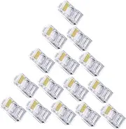 100pcs Connectors Ethernet Cable Ends Cat5e Network Cable and Bend-Resistant High-Performance Easy to Install Replacement for