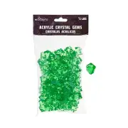 Mega Crafts - 1/2 Pound Acrylic Decorative Ice Rock Cubes - Green