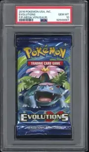 2016 Pokemon Evolutions PSA 10 GEM MINT Graded Venusaur Sealed Booster Pack