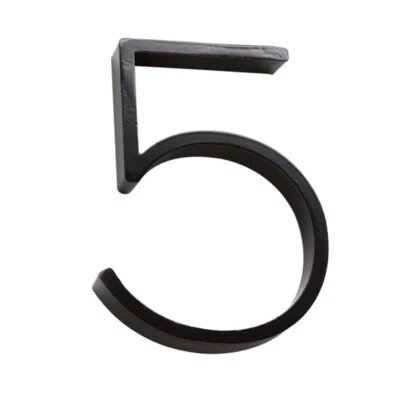 Sandleford 120mm 5 Black Slimline Numeral With Fixing