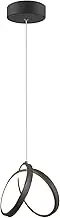 Modern LED Chandelier Lighting Island Pendant Light, Smart Lamp Fixture for Dining, Living Room, Kitchen, Bedroom (Mobius Band Pendant, Black Painted 22CM)