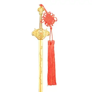純黃銅七星劍擺件七星寶劍純銅家居裝飾掛件鎮宅小銅劍中式工藝品