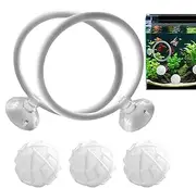 Betta Fish Exercise Hoops,Betta Fish Toys for Small Tank - with Suction Cup and 3 Aquarium Filter Balls Betta Turtles Exercise Toys for Small Tank