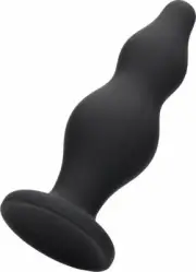 Ouch! - Silicone Bubble Butt Plug Black