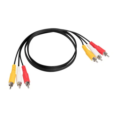 3FT RGB Component Video Cables – 3 RCA White Yellow Red