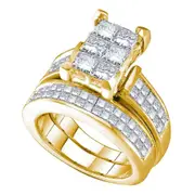 3 CT-Diamond INVISIBLE BRIDAL SET